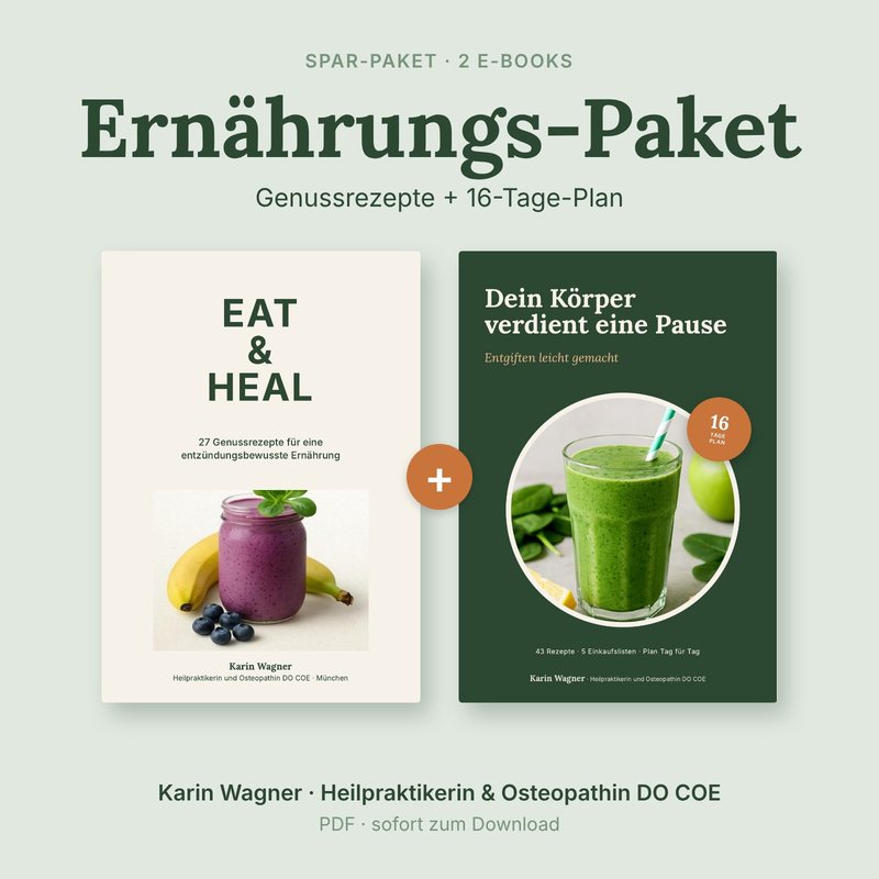 Ernährungs-Paket: Eat & Heal und Dein Körper verdient eine Pause